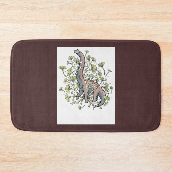 Item preview, Brachio GinkgoCalm Color PaletteDinosaur Botanical Art Baseball ¾ Sleeve  designed and sold by AndrewSeidel.