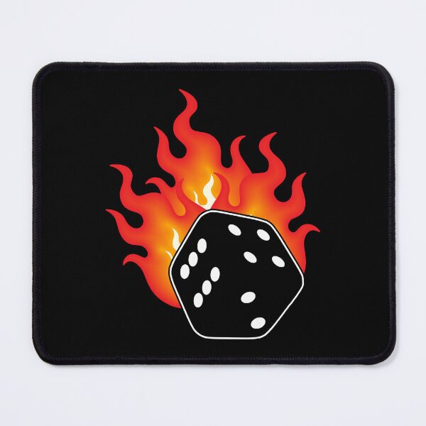 Item preview, Flaming Dice! designed and sold by SideQuest - Scribbled Chaos!.