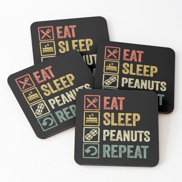 Item preview, Funny eat sleep peanuts repeat retro vintage gift designed and sold by manzo-julene.