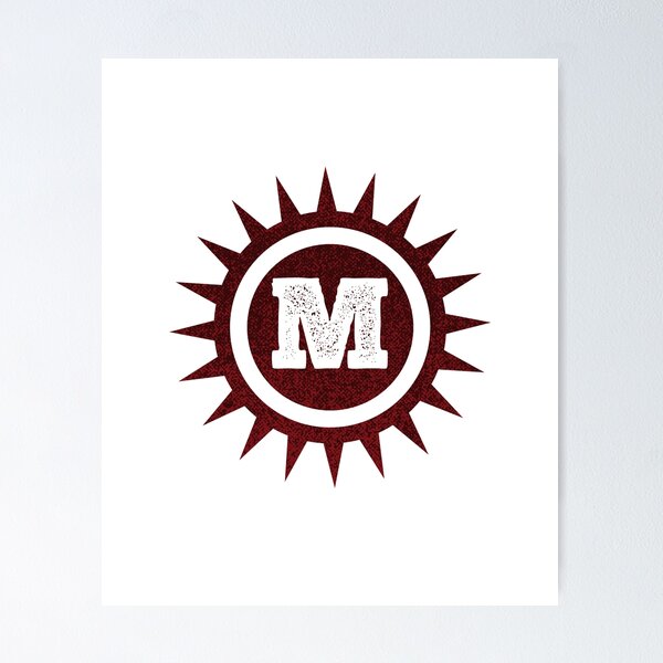 Item preview, Monogram M Red Spike  Logo designed and sold by simplymonogram.