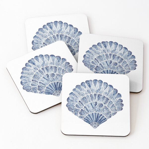 Item preview, Azure Treasures - Blue Shell on White designed and sold by MelodySimmons.