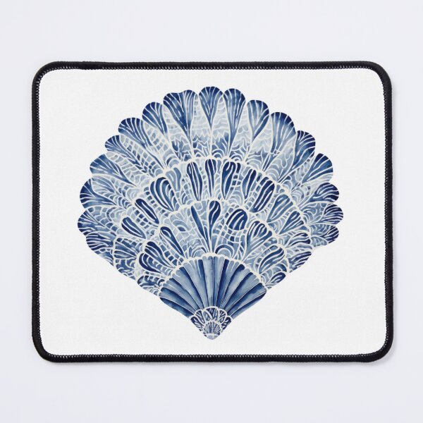 Item preview, Azure Treasures - Blue Shell on White designed and sold by MelodySimmons.