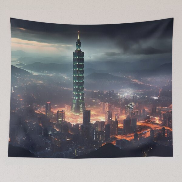 Item preview, Metropolis Unveiled: Towering Futuristic Horizon designed and sold by Wallart-Nisyo.