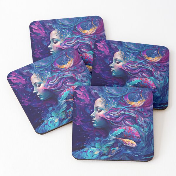 Item preview, Abstract Mermaid and Fish designed and sold by cece4410.