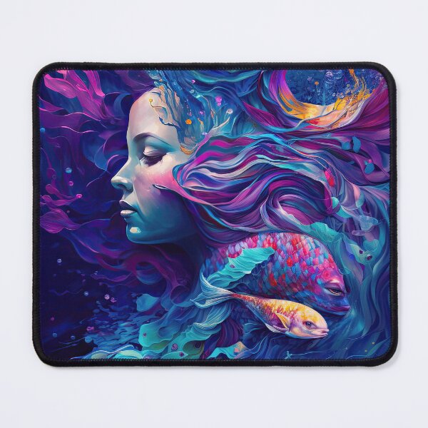 Item preview, Abstract Mermaid and Fish designed and sold by cece4410.
