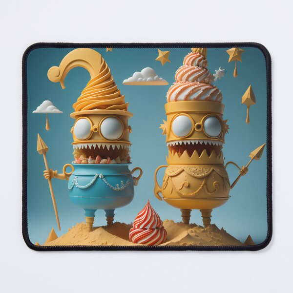 Item preview, "Funny ice cream summer friends" digital art designed and sold by arcticcayman.