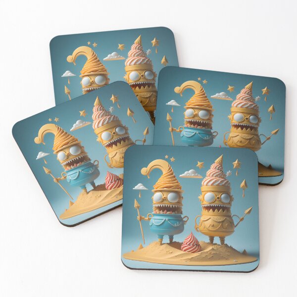 Item preview, "Funny ice cream summer friends" digital art designed and sold by arcticcayman.