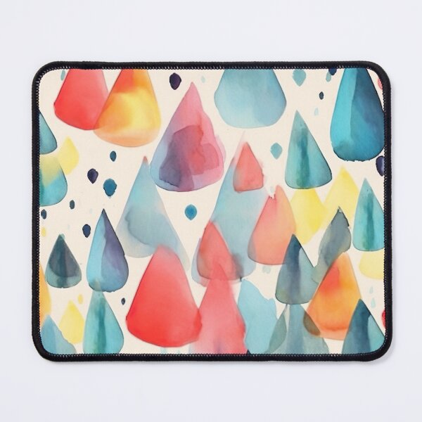 Item preview, raindrops of pastel colors painted in watercolor style 4 designed and sold by FlaskLab.
