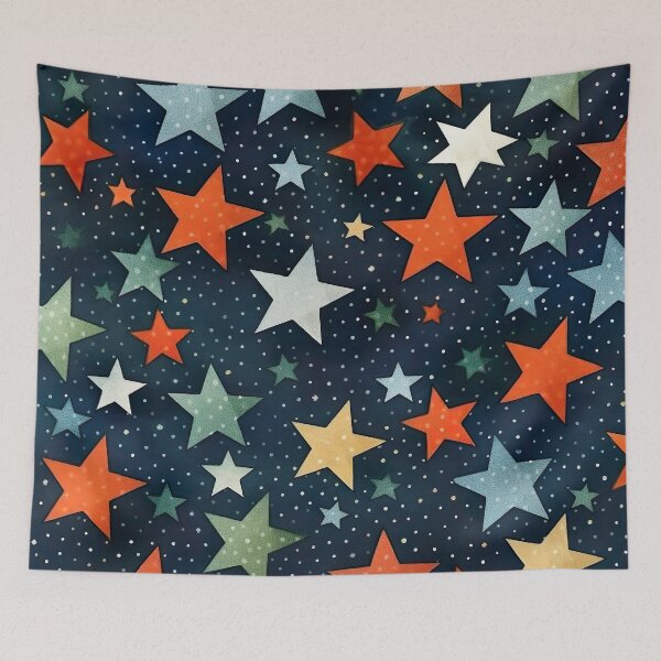 Item preview, Colorful star pattern designed and sold by unknown-places.