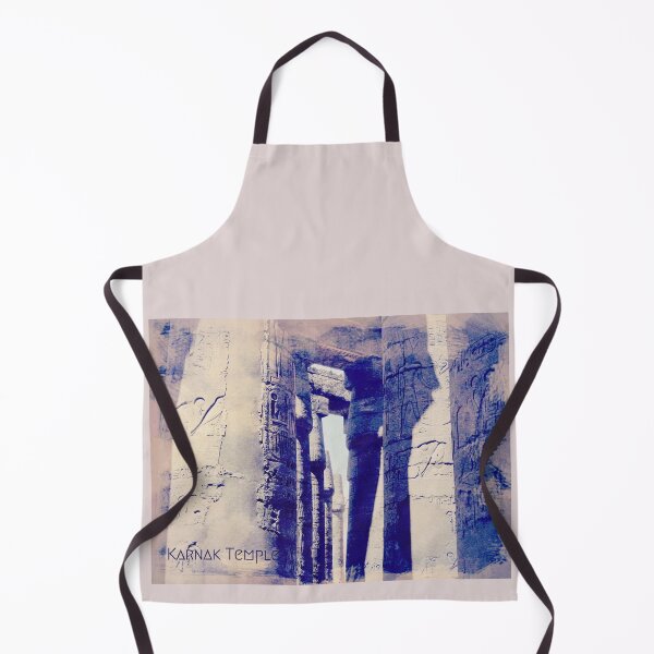 Item preview, Karnak temple, hypostyle hall, columns, cyanotype, vintage photo inspiration old postcard, cyanotype, ancient Egypt photography designed and sold by art-of-egypt.