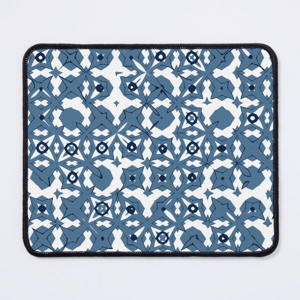 Item preview, Abstract Lattice Floral Pattern in Blue and White designed and sold by Trevor Hirst.