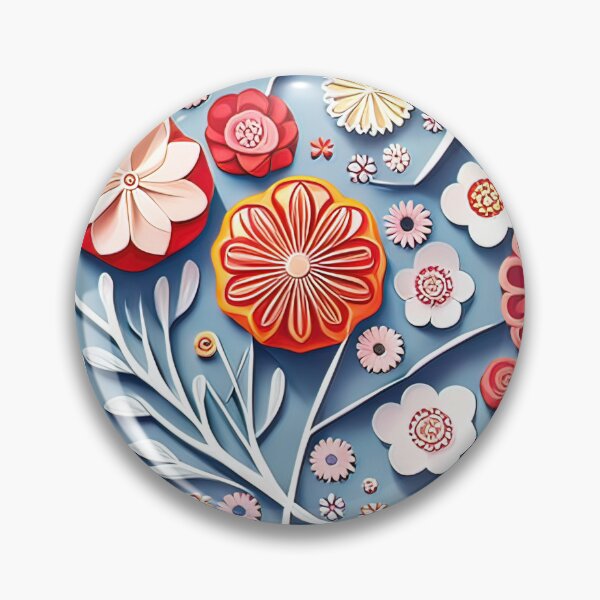 Item preview, Blooming Brilliance: Trendy Kirigami Flower Sculpture Seamless Vector Flowers Pattern - Premium Design designed and sold by Jisoo Flowers.