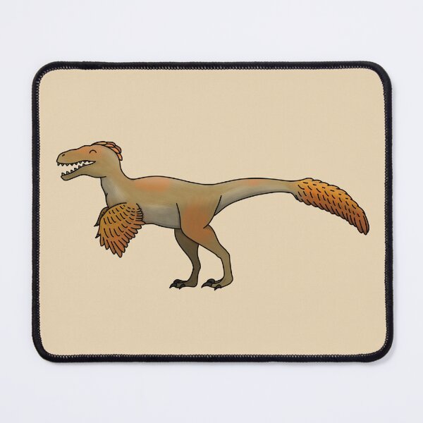 Item preview, happy deinonychus, feathered dinosaur designed and sold by LilDinoBoy.