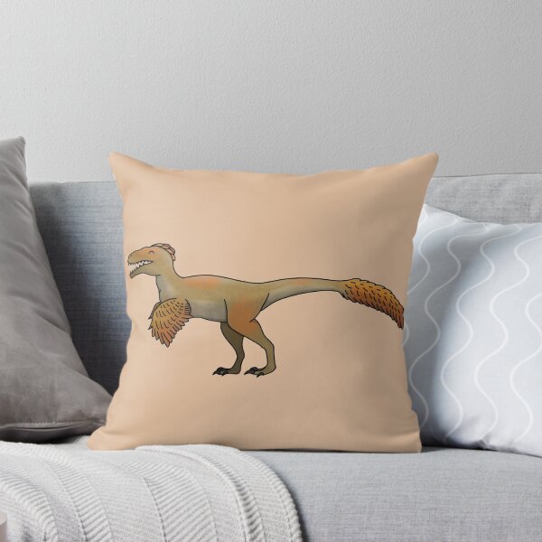 Item preview, happy deinonychus, feathered dinosaur designed and sold by LilDinoBoy.