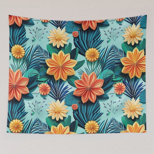 Item preview, Artistic Garden Reverie: Trending 3D Floral Expression Seamless Vector Flowers Pattern - Premium Design designed and sold by Jisoo Flowers.