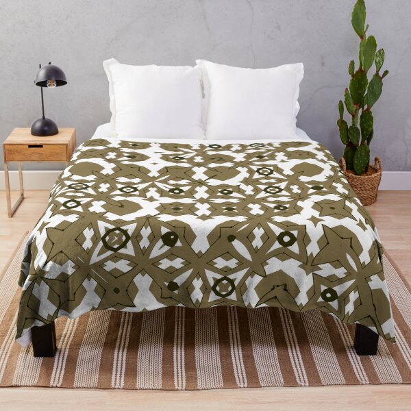 Item preview, Abstract Lattice Floral Pattern in Copper Gold and White designed and sold by Trevor Hirst.