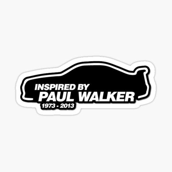 Paul Walker Signature RIP Memorial Tribute Custom Silver Hologram Chrome Sticker 