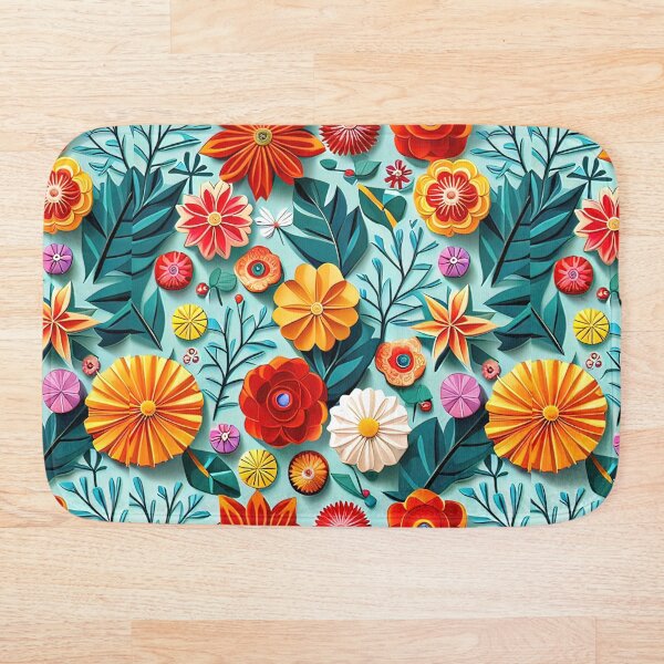 Item preview, Folded Floral Symphony: Catchy Kirigami Artwork Seamless Vector Flowers Pattern - Premium Design designed and sold by Jisoo Flowers.