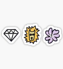 diamonds lions and violets oh my Sticker