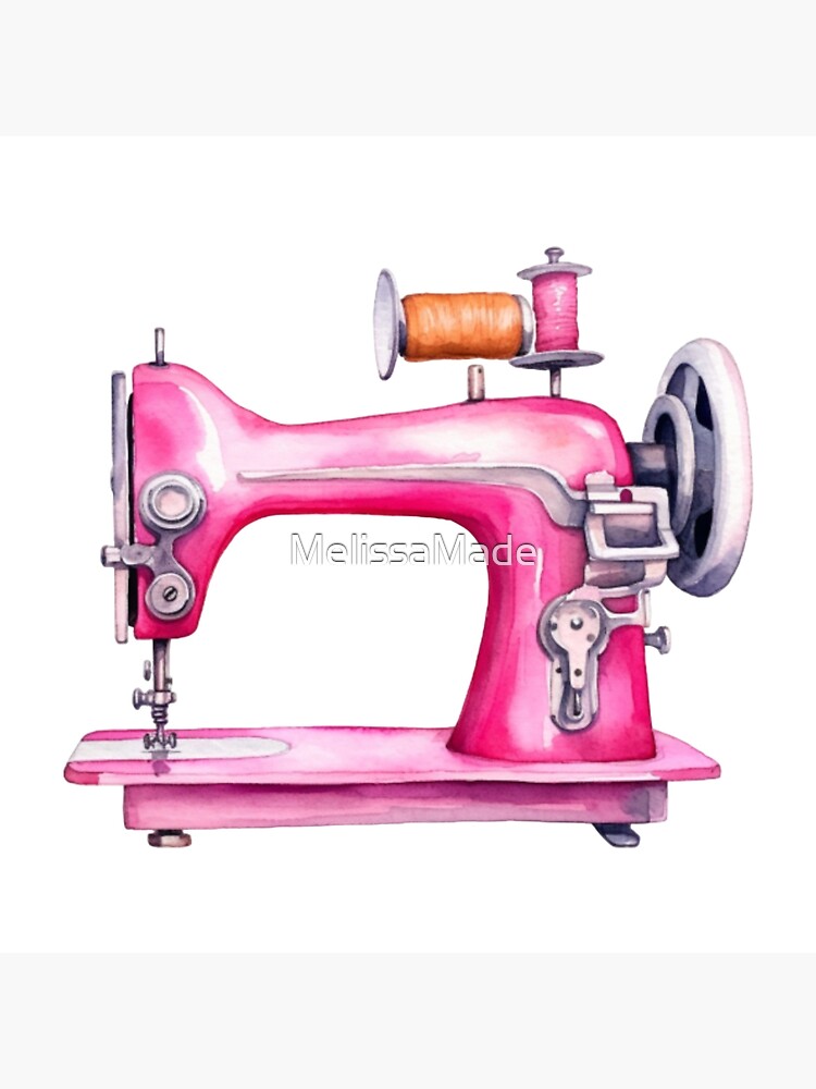 Pink Sewing Machine Greeting Card for Sale by MelissaMade