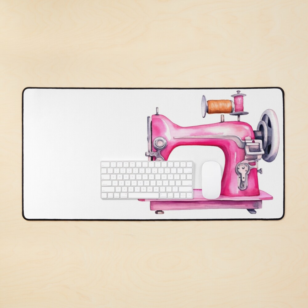 Pink Sewing Machine Greeting Card for Sale by MelissaMade