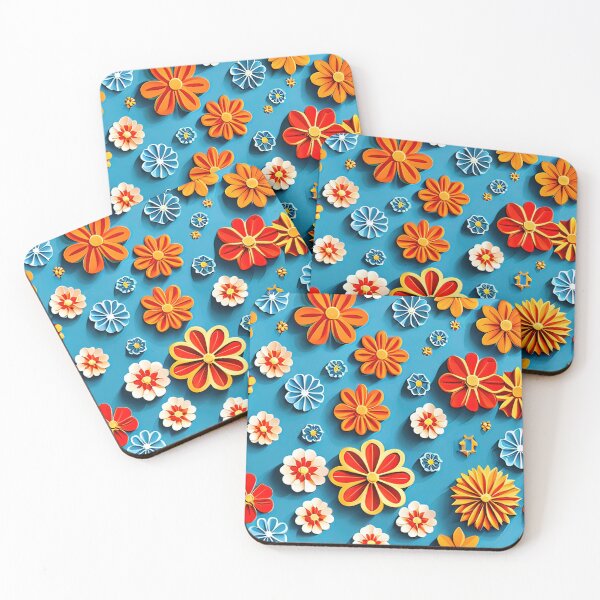 Item preview, Unfolding Nature's Beauty: Eye-catching 3D Flower Art  Seamless Vector Flowers Pattern - Premium Design designed and sold by Jisoo Flowers.