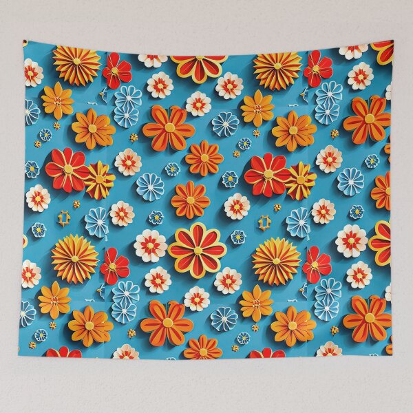 Item preview, Unfolding Nature's Beauty: Eye-catching 3D Flower Art  Seamless Vector Flowers Pattern - Premium Design designed and sold by Jisoo Flowers.