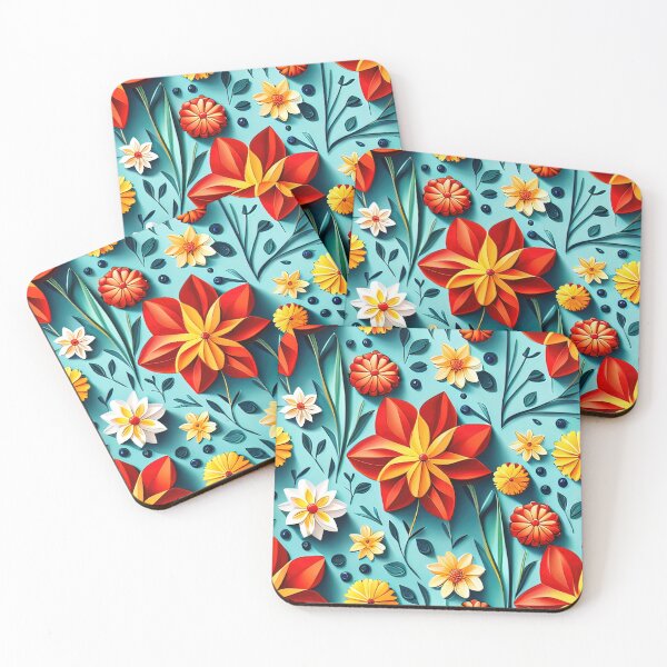 Item preview, Crafted Botanical Wonders: Trending 3D Paper Art Seamless Vector Flowers Pattern - Premium Design designed and sold by Jisoo Flowers.