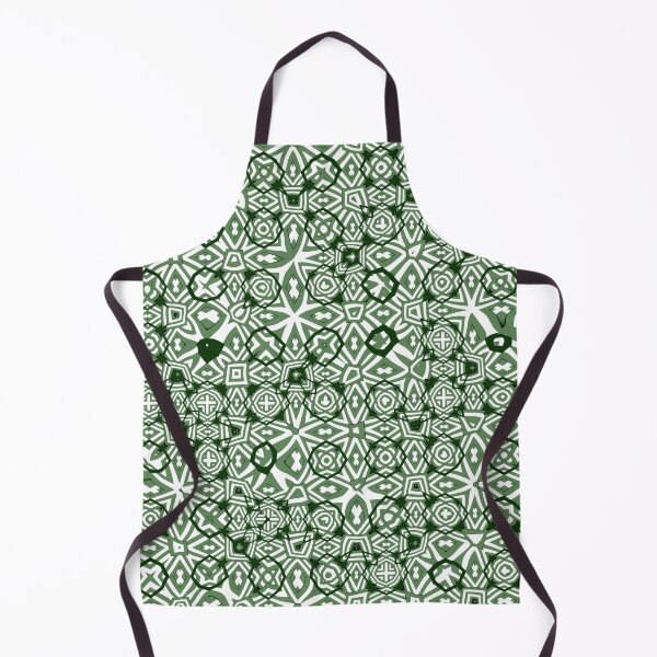 Artikelvorschau, Geometric Abstract Pattern in Shades of Green and White entworfen und verkauft von Trevor Hirst.