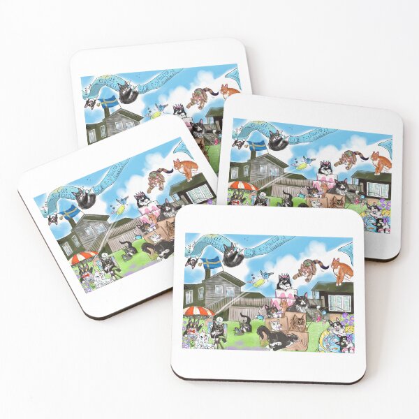 Item preview, Summer House Cat Party  designed and sold by HappyPawtraits.