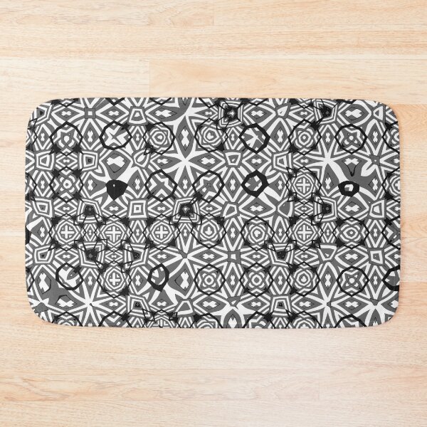 Artikelvorschau, Geometric Abstract Pattern in Black White and Grey entworfen und verkauft von Trevor Hirst.