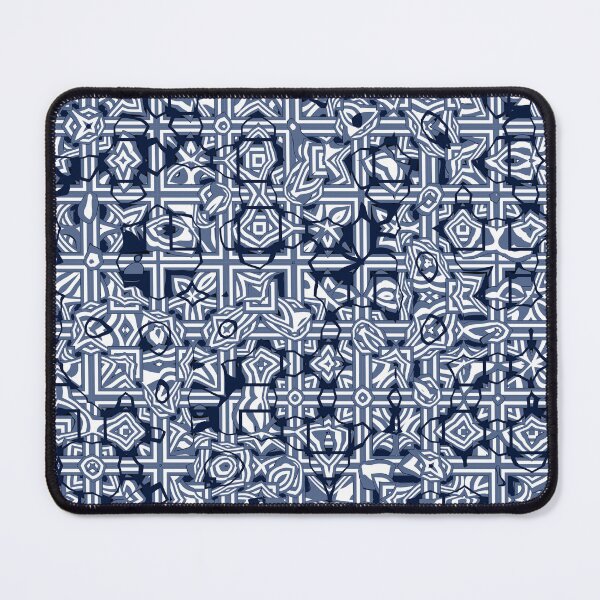 Item preview, Abstract Lattice Floral Pattern in Blue and White designed and sold by Trevor Hirst.