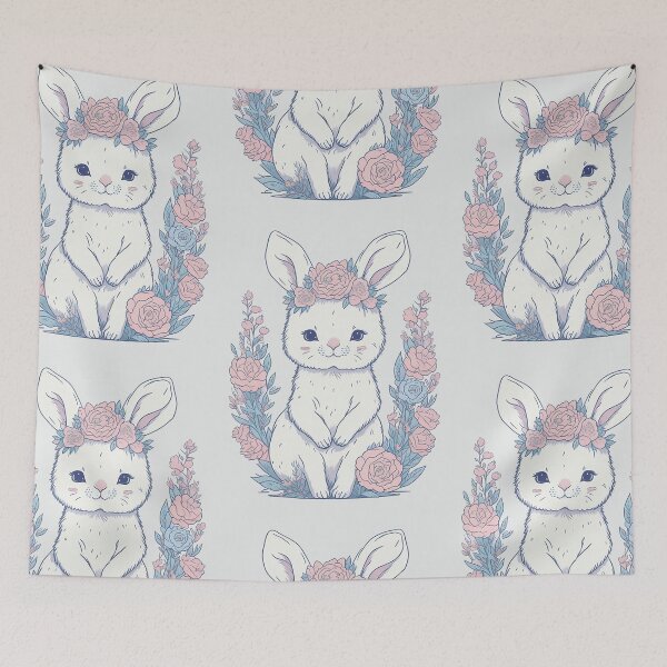 Item preview, Rabbits and Flowers Dance designed and sold by pigipeach.