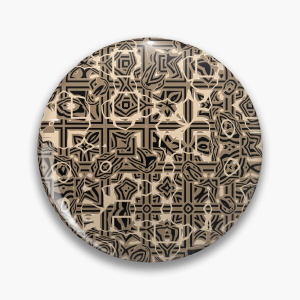 Item preview, Abstract Lattice Floral Pattern in Copper Black and Gold designed and sold by Trevor Hirst.