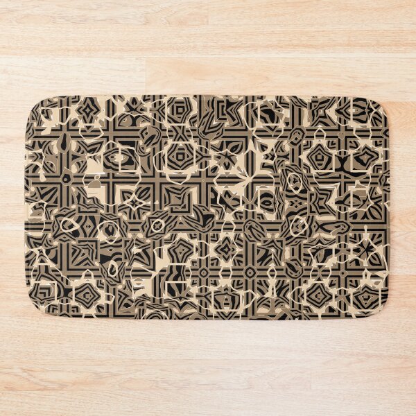 Item preview, Abstract Lattice Floral Pattern in Copper Black and Gold designed and sold by Trevor Hirst.