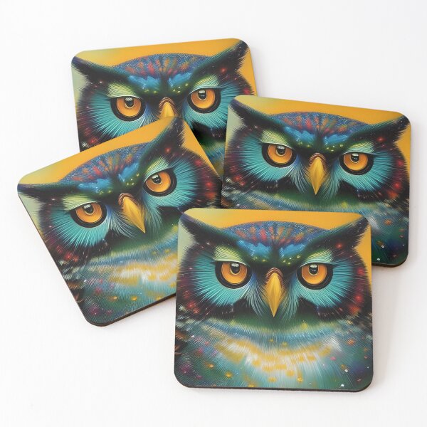 Item preview, Colourful Owl portrait, impasto, Ai Generated Art  designed and sold by ACC .