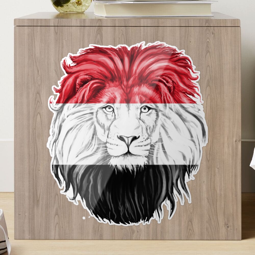 drapeau Normand avec Lions - 4 stickers - 9.5 x 6.3 cm -  Sticker/autocollant