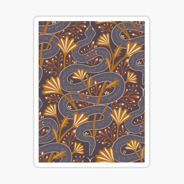 Graceful serpents, renewal and growth, ancient magic Sticker