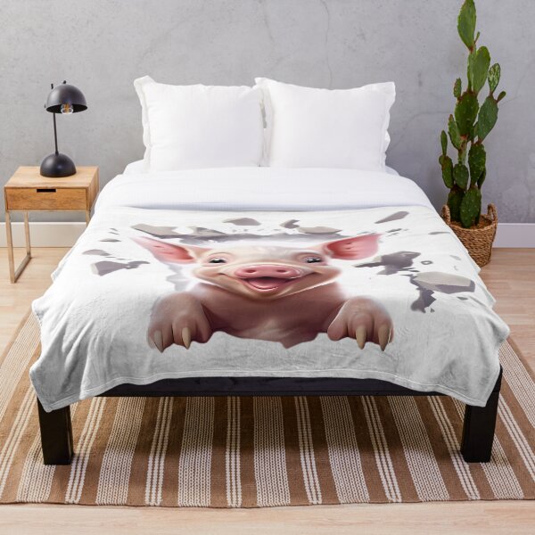 Item preview, Cute Piglet bursting through designed and sold by Nosy is Everything.
