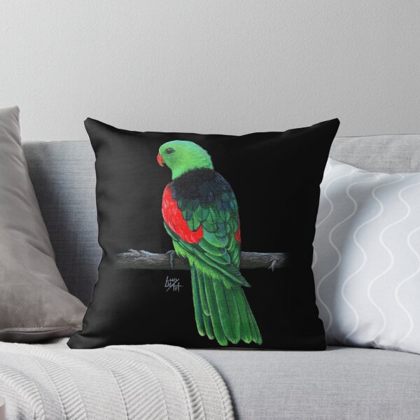 Red-Winged Parrot Throw Pillow