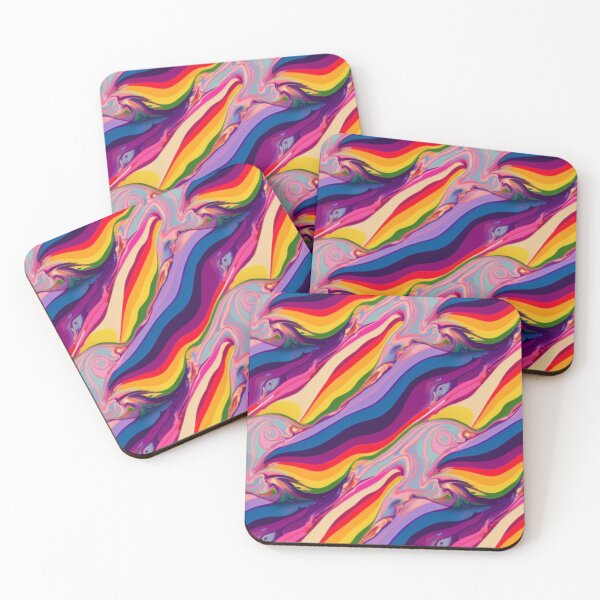 Item preview, Colorful Rainbow Waves Pattern  designed and sold by BubbleSpy.