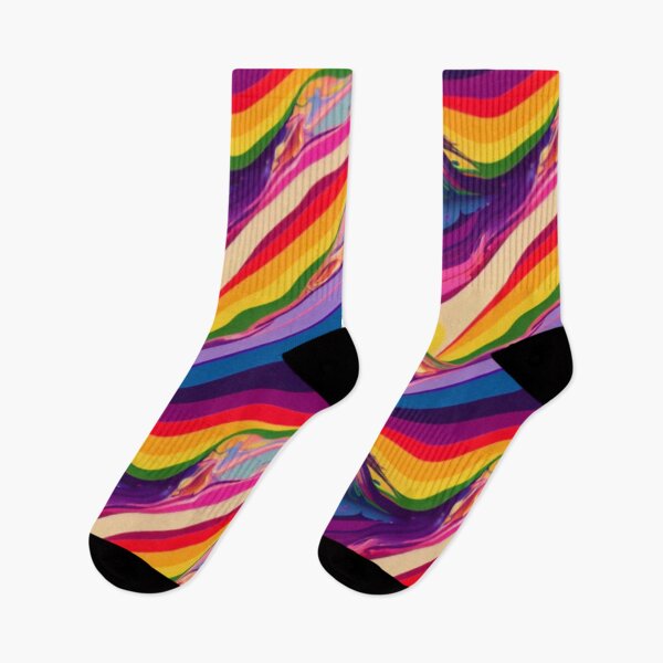 Item preview, Colorful Rainbow Waves Pattern  designed and sold by BubbleSpy.