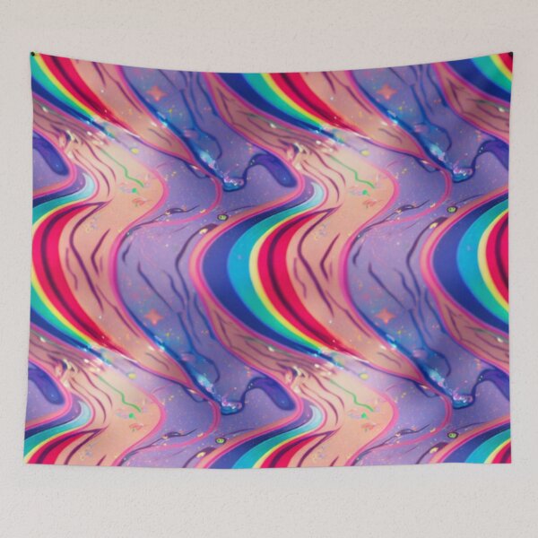 Item preview, Vibrant Waves Rainbow Pattern designed and sold by BubbleSpy.