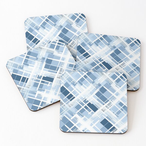 Item preview, Snow Winter plaid fusion with geometric shapes designed and sold by ThyPatternshop.