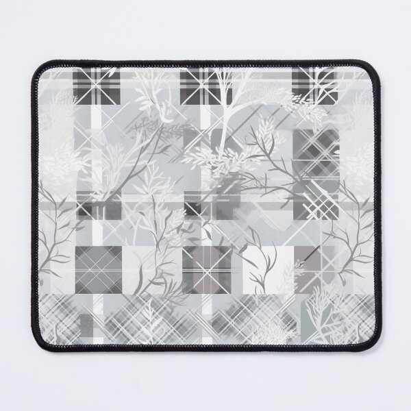 Item preview, Winter plaid fusion with geometric shapes and branches designed and sold by ThyPatternshop.