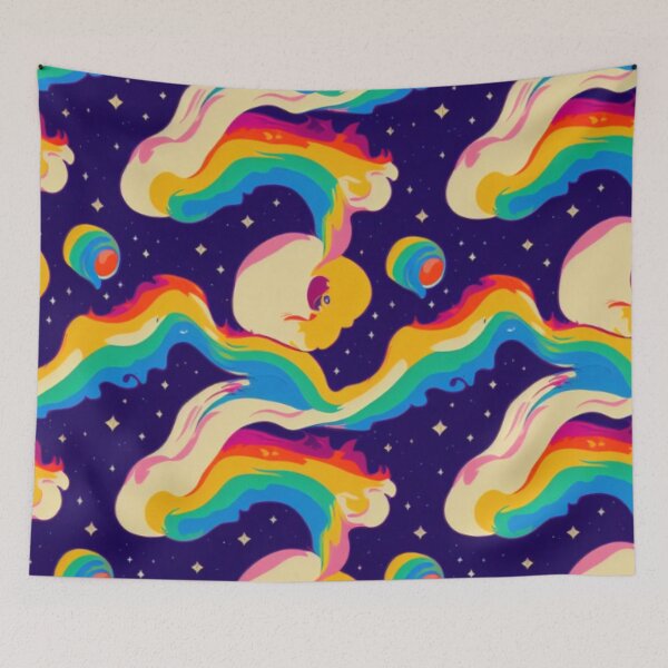 Item preview, Fire Waves Rainbow Pattern - Vibrant and Colorful Art Design designed and sold by BubbleSpy.