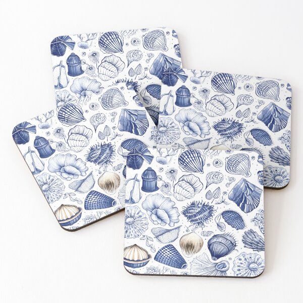Item preview, Coastal Treasures - Blue Seashells designed and sold by MelodySimmons.