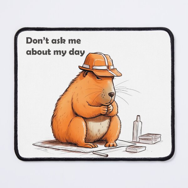 Item preview, Bad day at work Capybara designed and sold by Capybearable.