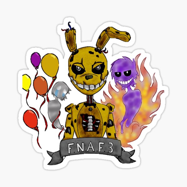 Happiest Day FNAF 3 Minigames Sticker for Sale by EdgeL0rd101