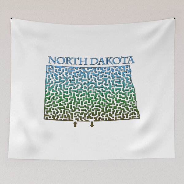Item preview, State of North Dakota Colorful Maze designed and sold by gorff.